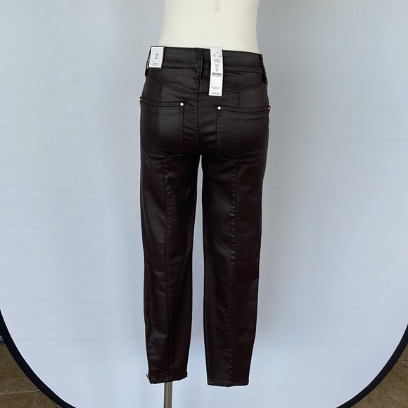 NWT WHBM MidRise Skinny Ankle Coated Cabernet 2R - Picture 8 of 16